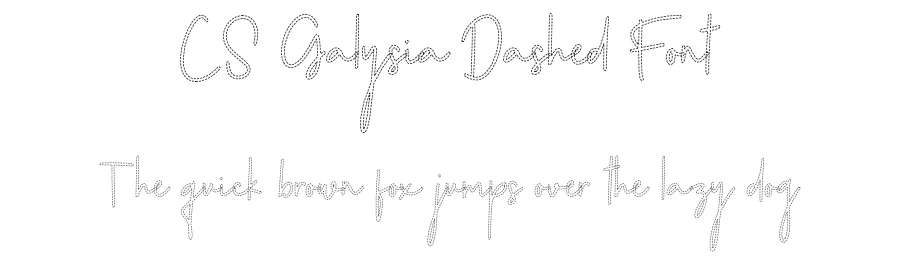 CS Galysia Dashed Font by craftsupplyco — Script Handwritten Font