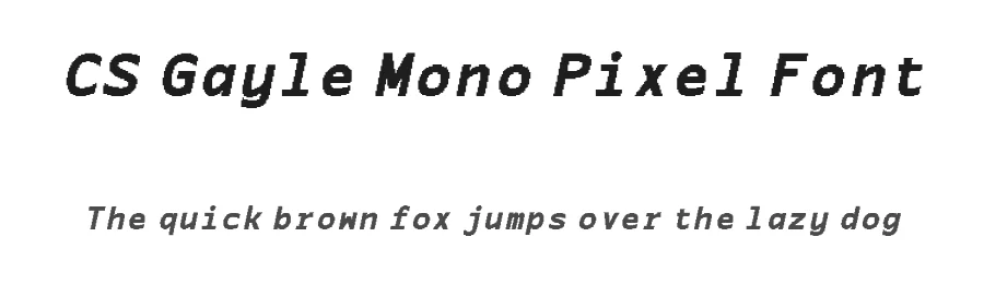 CS Gayle Mono Pixel Font by craftsupplyco — Display Font