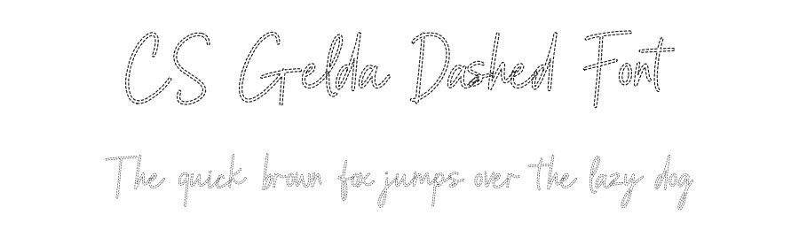 CS Gelda Dashed Font by craftsupplyco — Script Handwritten Font