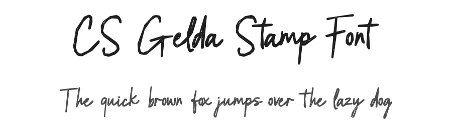 CS Gelda Stamp Font by craftsupplyco — Script Handwritten Font