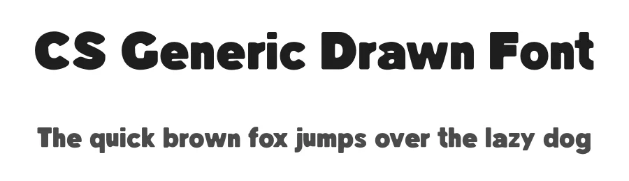 CS Generic Drawn Font by craftsupplyco โ Sans Serif Font