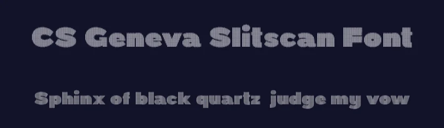 CS Geneva Slitscan Font by craftsupplyco — Display Font — thumbnail 2