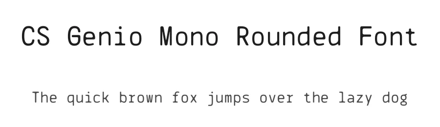 CS Genio Mono Rounded Font by craftsupplyco — Display Font