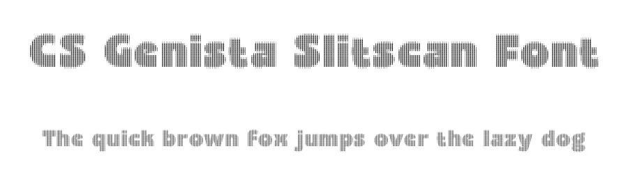 CS Genista Slitscan Font by craftsupplyco — Display Font