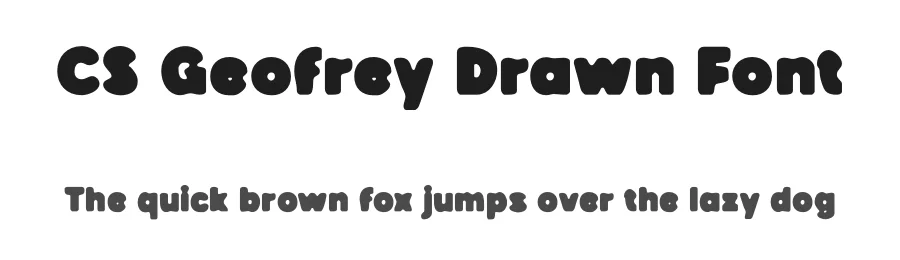 CS Geofrey Drawn Font by craftsupplyco — Display Font