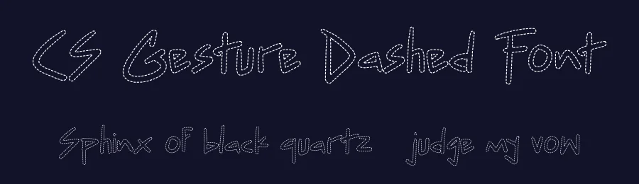 CS Gesture Dashed Font by craftsupplyco — Display Font — thumbnail 2