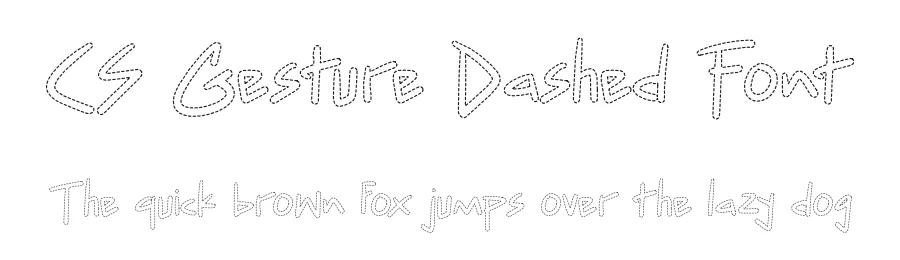 CS Gesture Dashed Font by craftsupplyco — Display Font