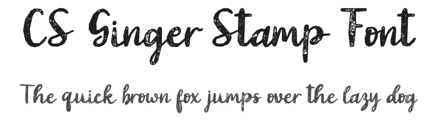 CS Ginger Stamp Font by craftsupplyco — Script Handwritten Font