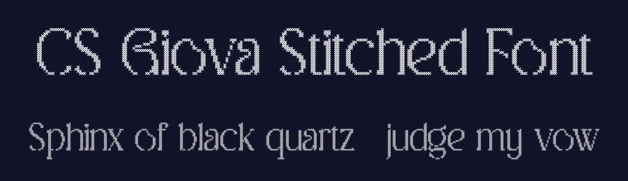 CS Giova Stitched Font by craftsupplyco — Display Font — thumbnail 2