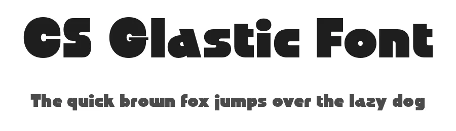 CS Glastic Font by Craft Supply Co. — Display Font