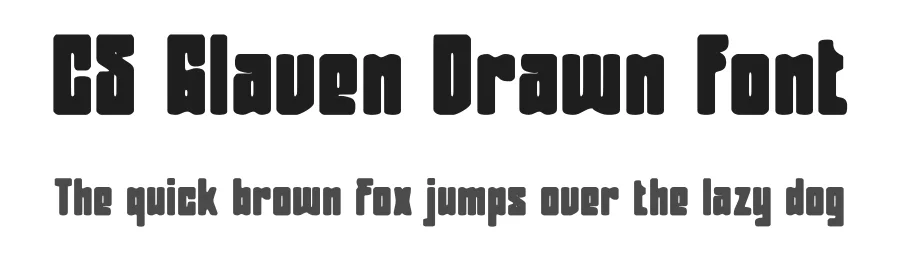 CS Glaven Drawn Font by craftsupplyco — Display Font