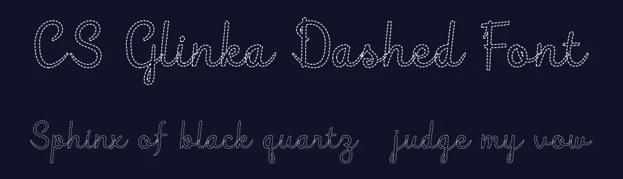 CS Glinka Dashed Font by craftsupplyco — Script Handwritten Font — thumbnail 2