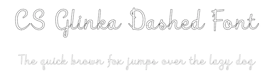 CS Glinka Dashed Font by craftsupplyco — Script Handwritten Font