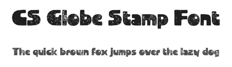 CS Globe Stamp Font by craftsupplyco — Display Font