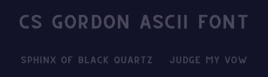 CS Gordon Ascii Font by craftsupplyco — Display Font — thumbnail 2