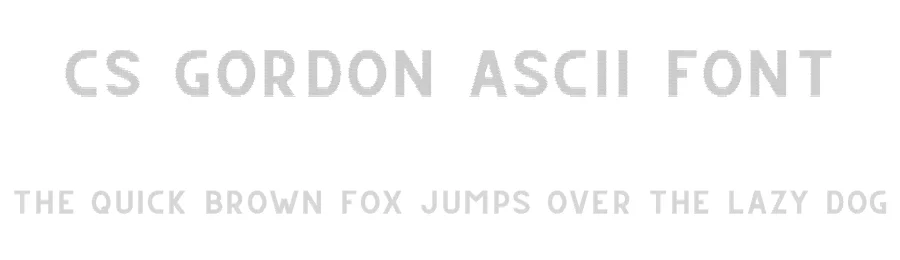 CS Gordon Ascii Font by craftsupplyco — Display Font