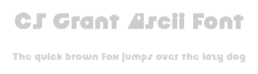 CS Grant Ascii Font by craftsupplyco — Display Font