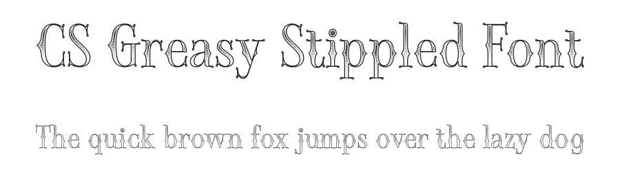 CS Greasy Stippled Font by craftsupplyco — Display Font