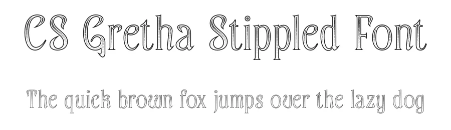 CS Gretha Stippled Font by craftsupplyco — Display Font