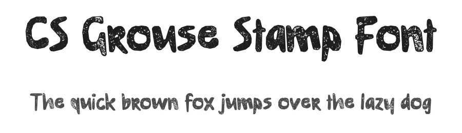 CS Grouse Stamp Font by craftsupplyco — Display Font