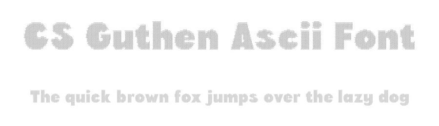 CS Guthen Ascii Font by craftsupplyco — Display Font