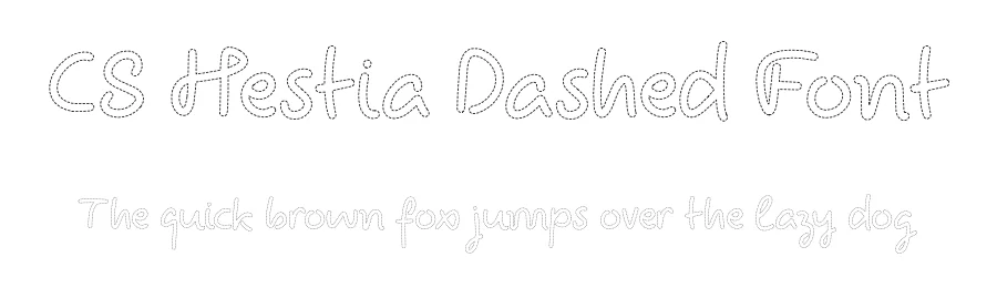CS Hestia Dashed Font by craftsupplyco β Display Font