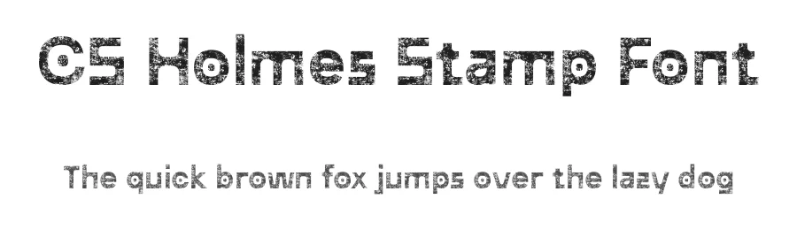 CS Holmes Stamp Font by craftsupplyco β Sans Serif Font
