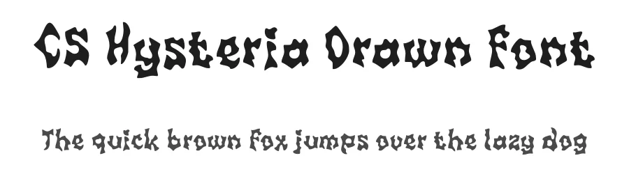 CS Hysteria Drawn Font by craftsupplyco — Display Font