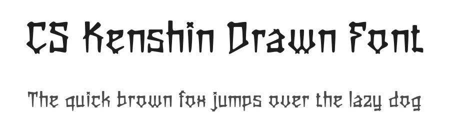 CS Kenshin Drawn Font by craftsupplyco — Display Font