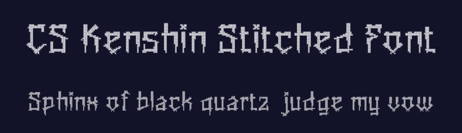 CS Kenshin Stitched Font by craftsupplyco — Display Font — thumbnail 2