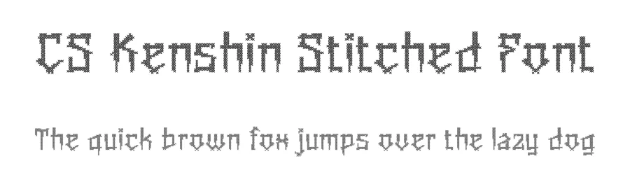 CS Kenshin Stitched Font by craftsupplyco — Display Font