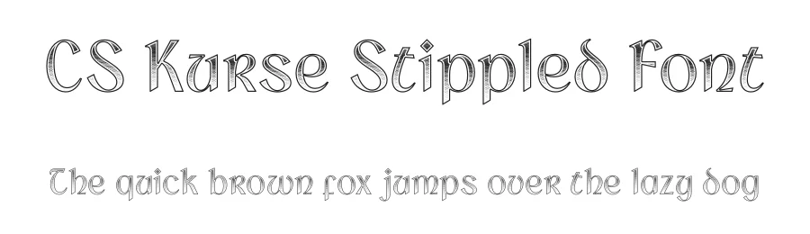 CS Kurse Stippled Font by craftsupplyco — Display Font