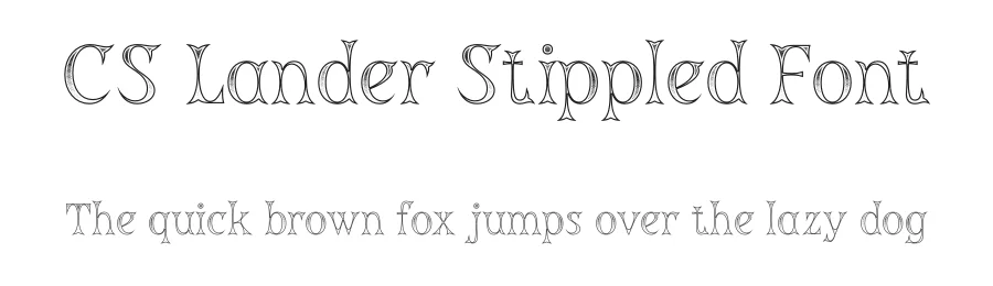 CS Lander Stippled Font by craftsupplyco — Display Font