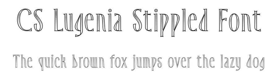 CS Lugenia Stippled Font by craftsupplyco — Display Font