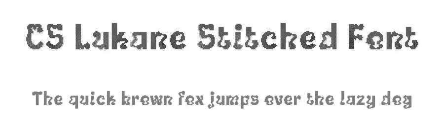 CS Lukane Stitched Font by craftsupplyco — Display Font