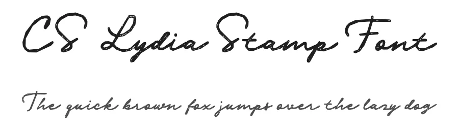 CS Lydia Stamp Font by craftsupplyco β Script Handwritten Font