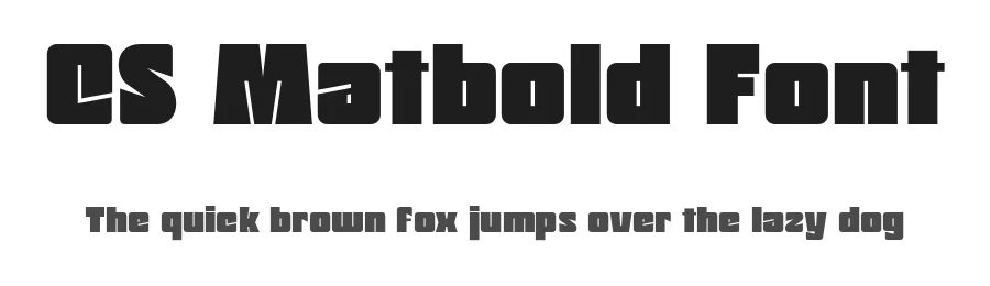 CS Matbold Font by craftsupplyco — Display Font