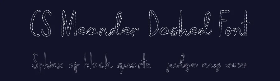 CS Meander Dashed Font by craftsupplyco — Script Handwritten Font — thumbnail 2