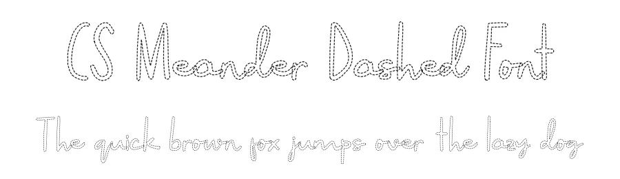 CS Meander Dashed Font by craftsupplyco — Script Handwritten Font