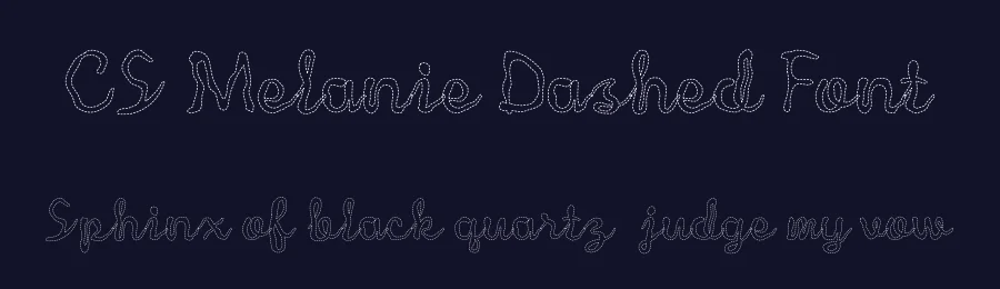 CS Melanie Dashed Font by craftsupplyco — Display Font — thumbnail 2