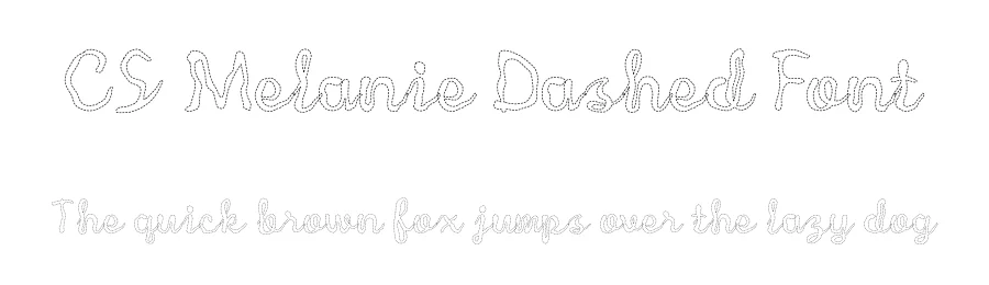 CS Melanie Dashed Font by craftsupplyco — Display Font