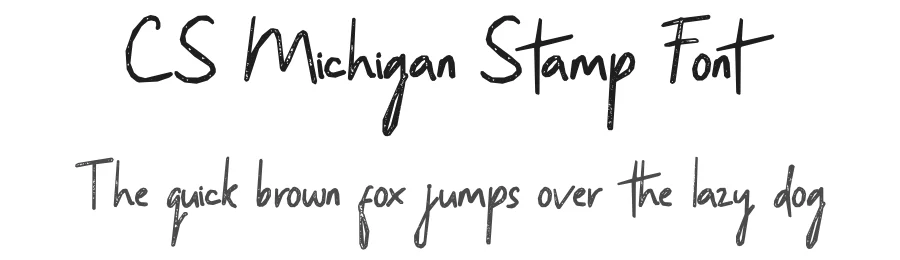 CS Michigan Stamp Font by craftsupplyco — Display Font