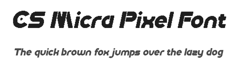 CS Micra Pixel Font by craftsupplyco — Display Font