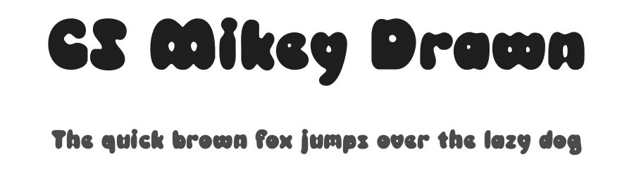 CS Mikey Drawn by craftsupplyco — Display Font