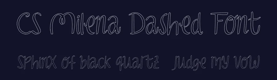 CS Milena Dashed Font by craftsupplyco — Script Handwritten Font — thumbnail 2