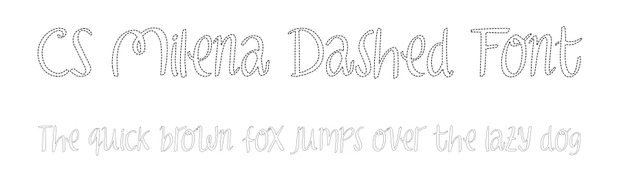 CS Milena Dashed Font by craftsupplyco — Script Handwritten Font