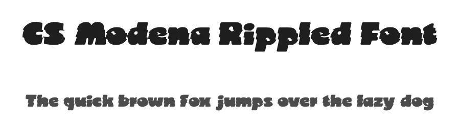 CS Modena Rippled Font by craftsupplyco β Display Font