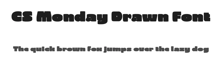 CS Monday Drawn Font by craftsupplyco — Display Font