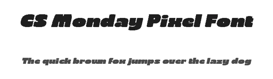CS Monday Pixel Font by craftsupplyco — Display Font