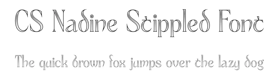 CS Nadine Stippled Font by craftsupplyco — Display Font